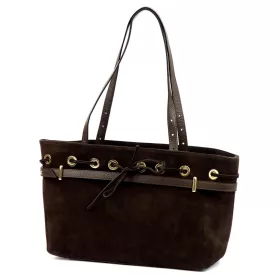  Camilla PREMIUM 10.005 barna női bőr válltáska 42 x 24 x 13 cm