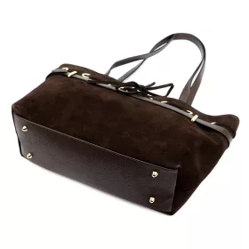   Camilla PREMIUM 10.005 barna női bőr válltáska 42 x 24 x 13 cm