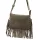 Luka 25-085 taupe női velúr bőr oldaltáska 26 x 16 x 4 cm