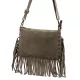 Luka 25-085 taupe női velúr bőr oldaltáska 26 x 16 x 4 cm