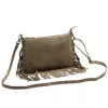 Luka 25-085 taupe női velúr bőr oldaltáska 26 x 16 x 4 cm