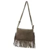 Luka 25-085 taupe női velúr bőr oldaltáska 26 x 16 x 4 cm
