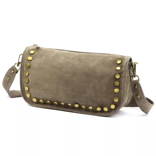 Luka 25-087 taupe női bőr oldaltáska 27 x 14 x 11 cm