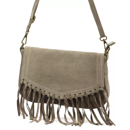 Luka 25-086 taupe női bőr válltáska, oldaltáska 27 x 17 x 6 cm