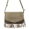 Luka 25-086 taupe női bőr válltáska, oldaltáska 27 x 17 x 6 cm