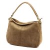 Luka 24-085 GOLD világosbarna női velúr bőr kézitáska 31 x 23 x 8 cm