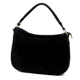   Luka 24-085 GOLD fekete női velúr bőr kézitáska 31 x 23 x 8 cm