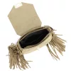 Luka 25-065 taupe női velúr bőr kézitáska, oldaltáska 20 x 15 x 8 cm