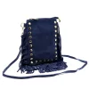 Luka 26-004 navy női bőr oldaltáska 21 x 16  x 3 cm