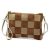 Luka 26-005 mogyoró barna-taupe női bőr kézitáska, oldaltáska 27 x 19 x 6 cm