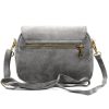 Luka 24-099 szürke női velúr bőr oldaltáska 23 x 18 x 10 cm