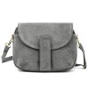 Luka 24-099 szürke női velúr bőr oldaltáska 23 x 18 x 10 cm