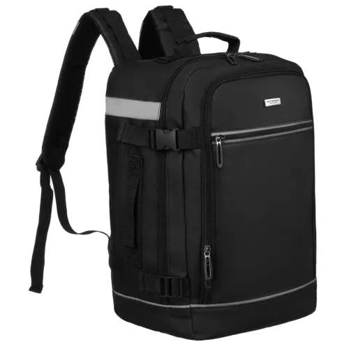 Peterson PTN PP-TOK2-P Wizz Air, Ryanair fekete kézipoggyász, hátizsák 40 x 25 x 20 cm