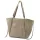 Luka 25-079 drapp női velúr bőr válltáska, shopper 50 x 34 x 17 cm
