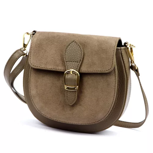 Luka 25-045 drapp női bőr oldaltáska 19.5 x 18 x 10 cm