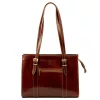 Florence 54 ZIP barna női bőr válltáska 36 x 27 x 12 cm