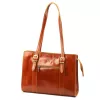 Florence 54 ZIP konyakbarna női bőr válltáska 36 x 27 x 12 cm