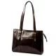 Florence 54 ZIP csokoládébarna női bőr válltáska 36 x 27 x 12 cm
