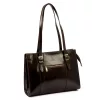 Florence 54 ZIP csokoládébarna női bőr válltáska 36 x 27 x 12 cm