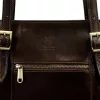 Florence 54 ZIP csokoládébarna női bőr válltáska 36 x 27 x 12 cm