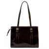 Florence 54 ZIP csokoládébarna női bőr válltáska 36 x 27 x 12 cm