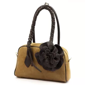   EGO ES0290CR 220125JZ női, taupe velúr bőr válltáska 28 x 18 x 11 cm