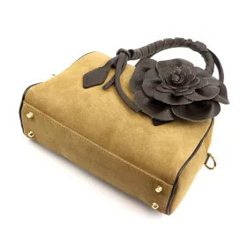   EGO ES0290CR 220125JZ női, taupe velúr bőr válltáska 28 x 18 x 11 cm