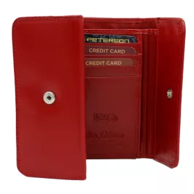   Peterson PTN 27074-NGV piros női bőr pénztárca 13.5 x 8.5 x 3 cm