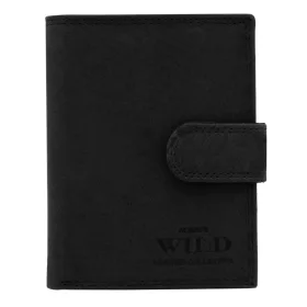   Wild CZ-04L-HLF RFID fekete férfi bőr pénztárca 9.5 x 12.5 x 2.5 cm