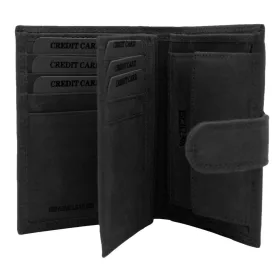   Wild CZ-04L-HLF RFID fekete férfi bőr pénztárca 9.5 x 12.5 x 2.5 cm