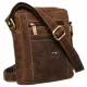 Peterson PTN 2505840-NSH barna férfi bőr oldaltáska 16 x 21 x 6 cm