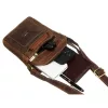 Peterson PTN 2505840-NSH barna férfi bőr oldaltáska 16 x 21 x 6 cm