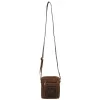 Peterson PTN 2505840-NSH barna férfi bőr oldaltáska 16 x 21 x 6 cm