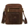 Peterson PTN 2505840-NSH barna férfi bőr oldaltáska 16 x 21 x 6 cm