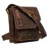 Peterson PTN PTE-NSH barna férfi bőr oldaltáska 18.5 x 23 x 11 cm
