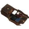 Peterson PTN PTE-NSH barna férfi bőr oldaltáska 18.5 x 23 x 11 cm