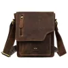 Peterson PTN PTE-NSH barna férfi bőr oldaltáska 18.5 x 23 x 11 cm