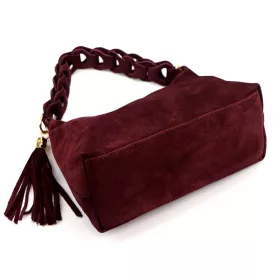   Luka 26-032 bordó női bőr kézitáska, oldaltáska 26 x 21 x 11 cm