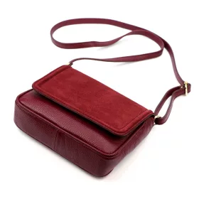 Luka 26-016 bordó női bőr oldaltáska 21 x 16 x 8 cm