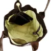 Luka 26-026 sötétbarna női krokodil mintás bőr válltáska, shopper 40 x 36 x 19 cm
