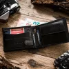 Peterson PTN 304G HUNTER férfi fekete bőr pénztárca 12 x 9.5 x 2.5 cm