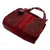 Luka 26-010 CROCO női, bordó krokodil mintás velúr bőr válltáska 34 x 34 x 13 cm