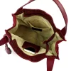 Luka 26-010 CROCO női, bordó krokodil mintás velúr bőr válltáska 34 x 34 x 13 cm