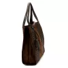 Luka 26-010 CROCO női, sötétbarna krokodil mintás velúr bőr válltáska 34 x 34 x 13 cm