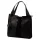 Luka 26-010 CROCO női, fekete krokodil mintás velúr bőr válltáska 34 x 34 x 13 cm