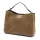 Luka 26-009 taupe női velúr bőr kézitáska 26 x 21 x 11 cm
