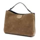 Luka 26-009 taupe női velúr bőr kézitáska 26 x 21 x 11 cm