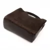 Luka 26-009 női, sötétbarna velúr bőr kézitáska 26 x 21 x 11 cm