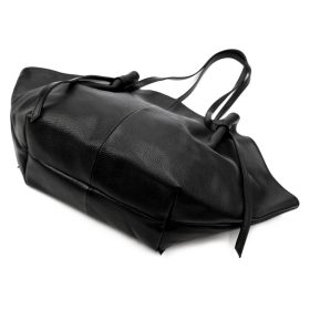   Luka 26-012 fekete női bőr nagyméretű, válltáska 60 x 30 x 15 cm