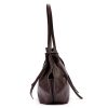 Luka 26-012  sötétbarna női bőr nagyméretű, válltáska 60 x 30 x 15 cm